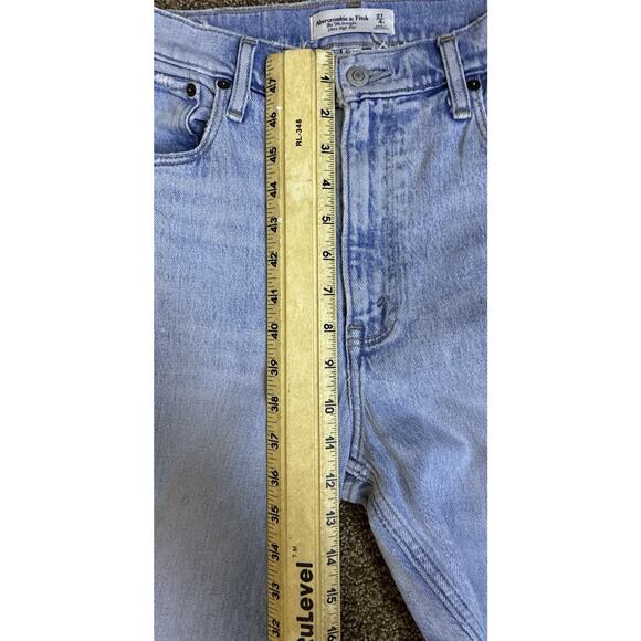 Abercrombie & Fitch Jeans Womens 27 90s Straight Ultra High Rise Curve Love Blue - Picture 7 of 8